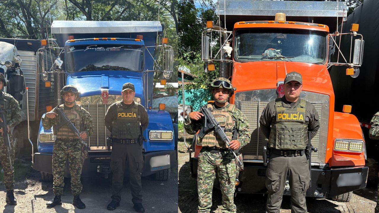 Golpe a la delincuencia: Ejército y Policía recuperan dos volquetas hurtadas en La Pintada Golpe a la delincuencia: Ejército y Policía recuperan dos volquetas hurtadas en La Pintada