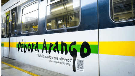 El Metro de Medellín y la Alcaldía de Envigado rinden homenaje a la artista Débora Arango con un vagón del Tren de la Cultura dedicado a su legado