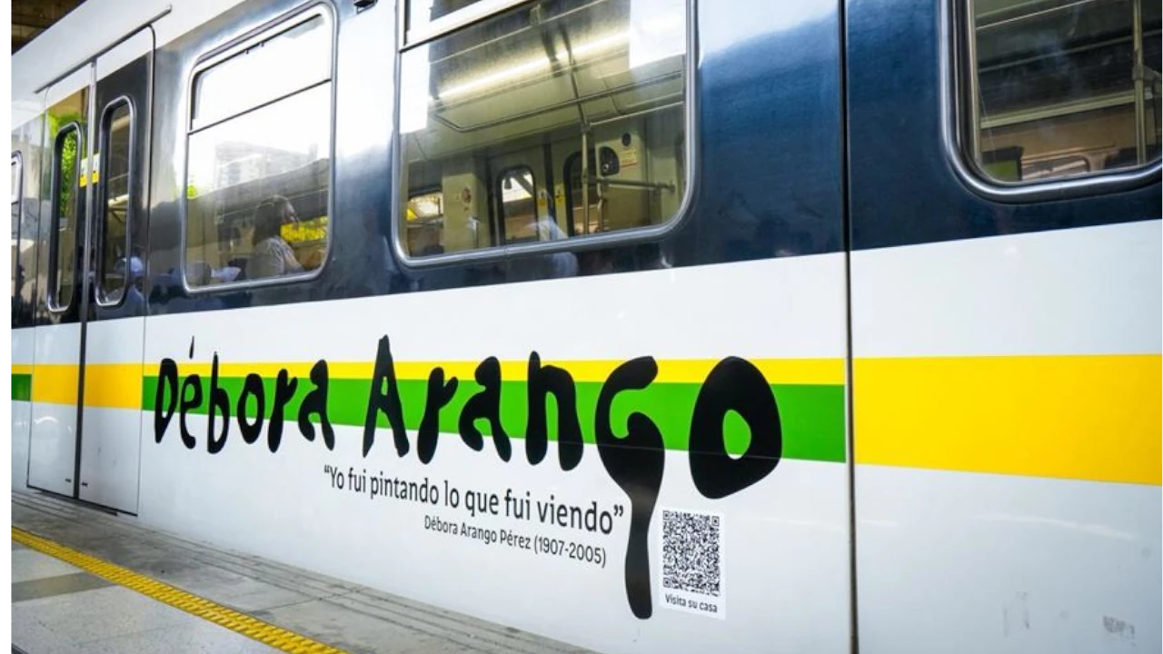 El Metro de Medellín y la Alcaldía de Envigado rinden homenaje a la artista Débora Arango con un vagón del Tren de la Cultura dedicado a su legado