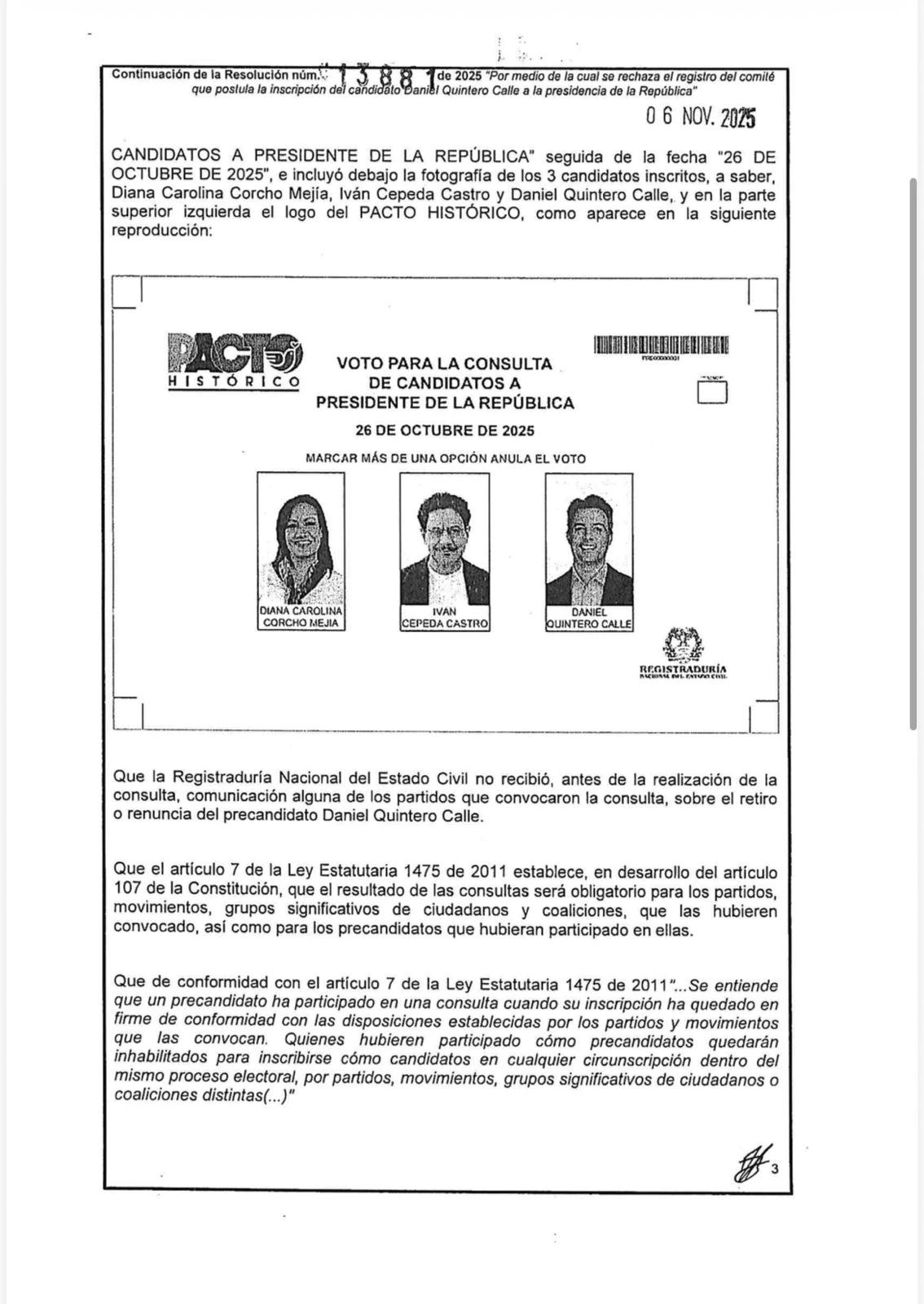 No podrá ser candidato: Registraduría rechaza comité de recolección de firmas de Daniel Quintero 1 registraduría-Daniel-Quintero