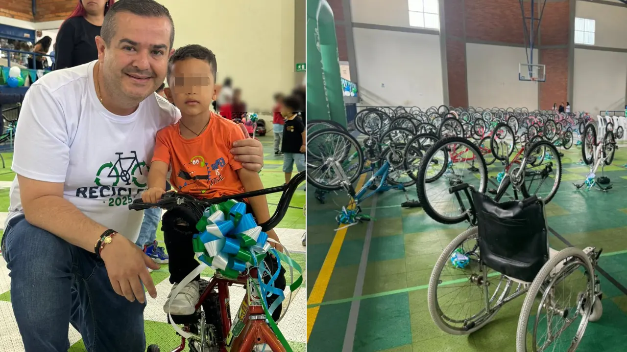Alcaldía de La Estrella entregó 130 bicicletas a niños del municipio