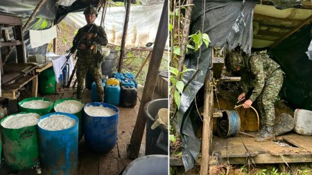 Ejército destruyó laboratorio de cocaína que producía una tonelada al mes en el Oriente de Antioquia