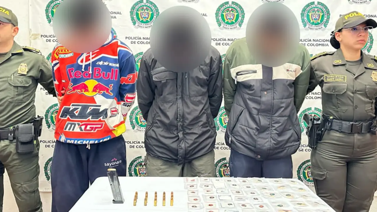 Policía captura en La Unión a tres hombres que estarían dedicados al tráfico de estupefacientes y homicidios