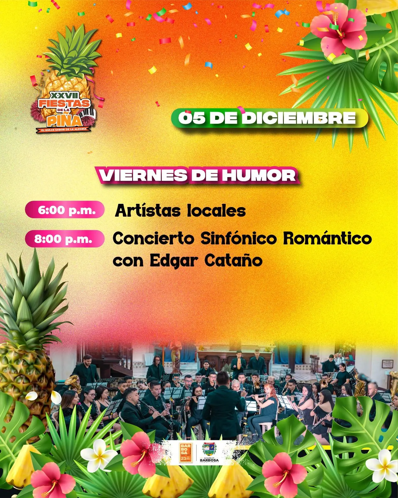 Barbosa anuncia, la edición XXVII de las Fiestas de la Piña “El Dulce Sabor de la Alegría”