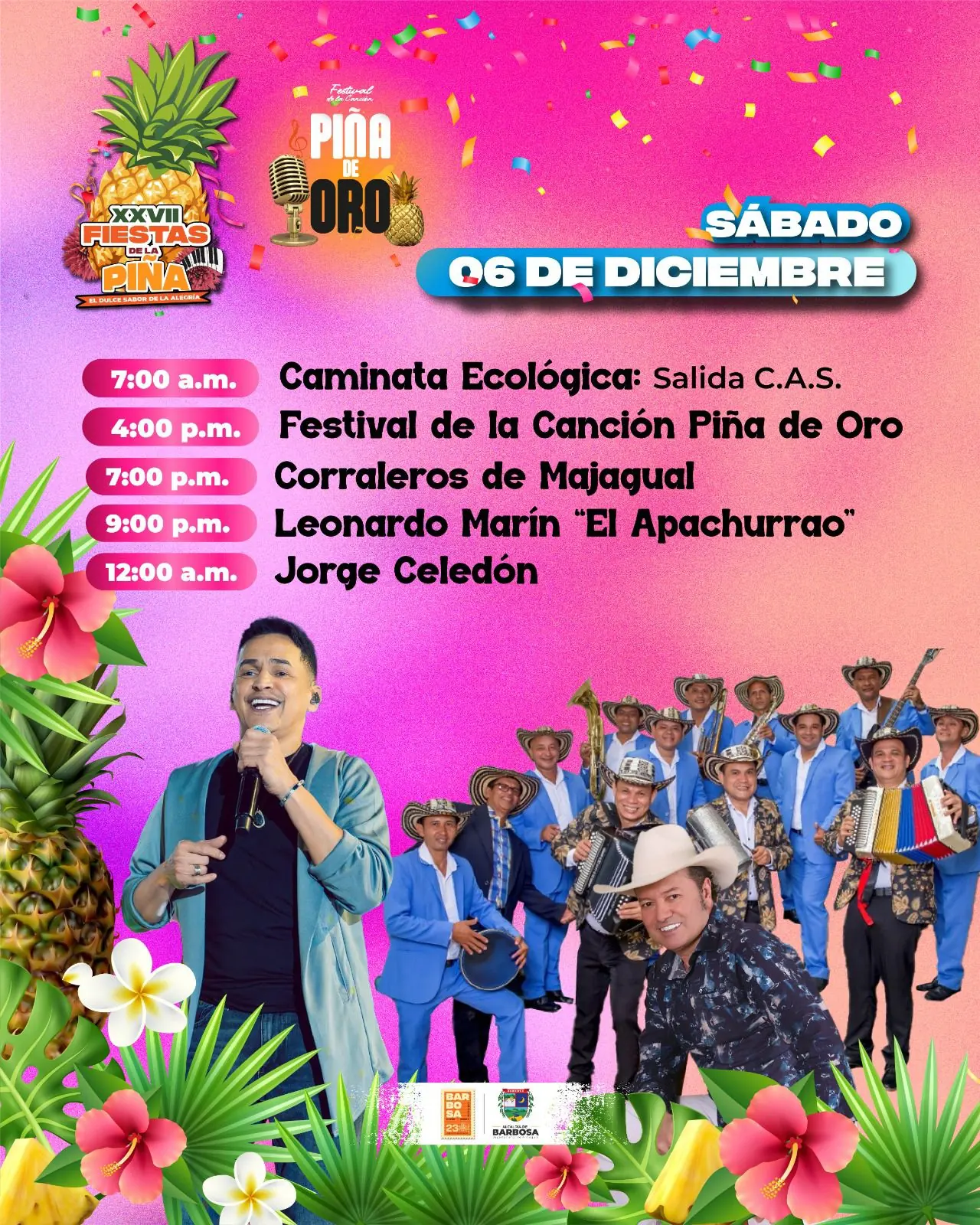 Barbosa anuncia, la edición XXVII de las Fiestas de la Piña “El Dulce Sabor de la Alegría”