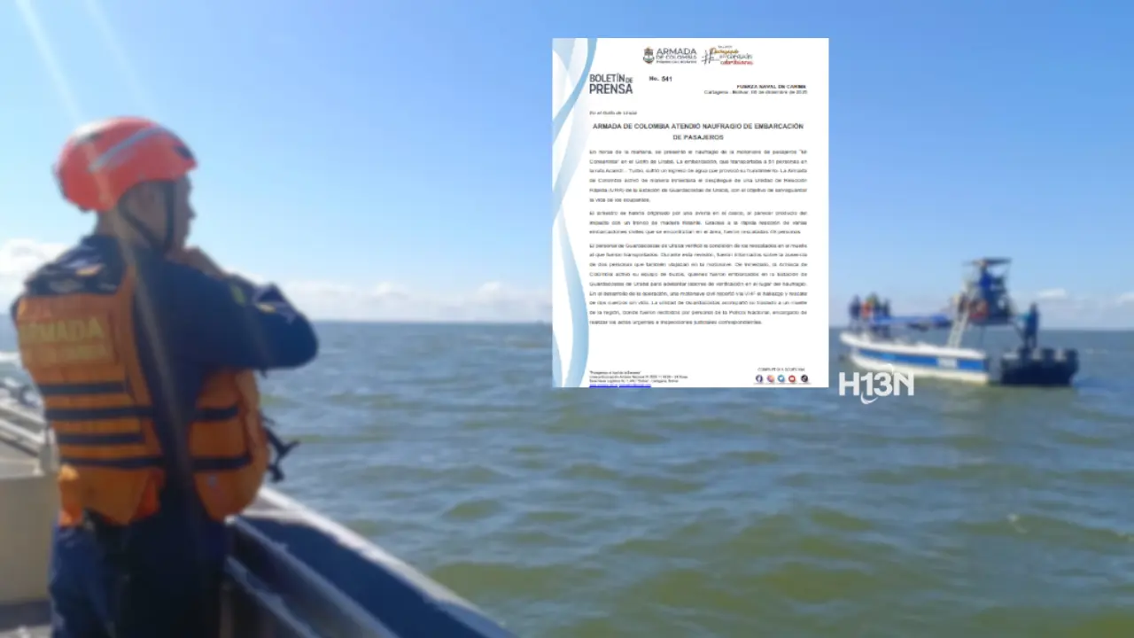 Armada asegura que atendió naufragio en Urabá pero comunidad sostiene que no Armada asegura que atendió naufragio en Urabá pero comunidad sostiene que no