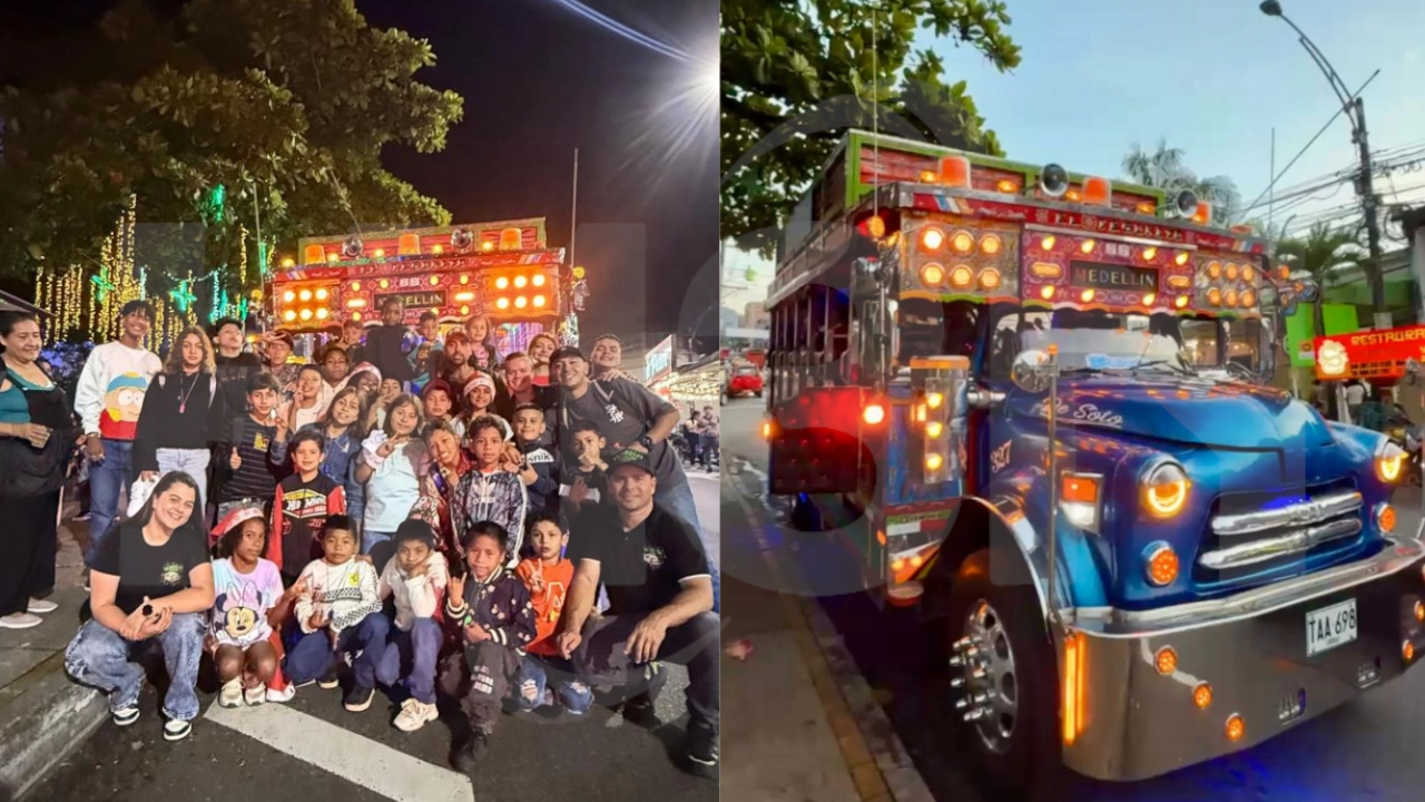 Una chiva cargada de esperanza recorrió Medellín sembrando fe y sonrisas en 40 niños de Manrique