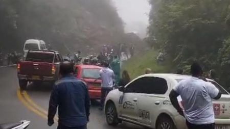 El mayor Arango habia dado via libre ¡pero la montana dijo no cerraron el tramo Medellin Uraba