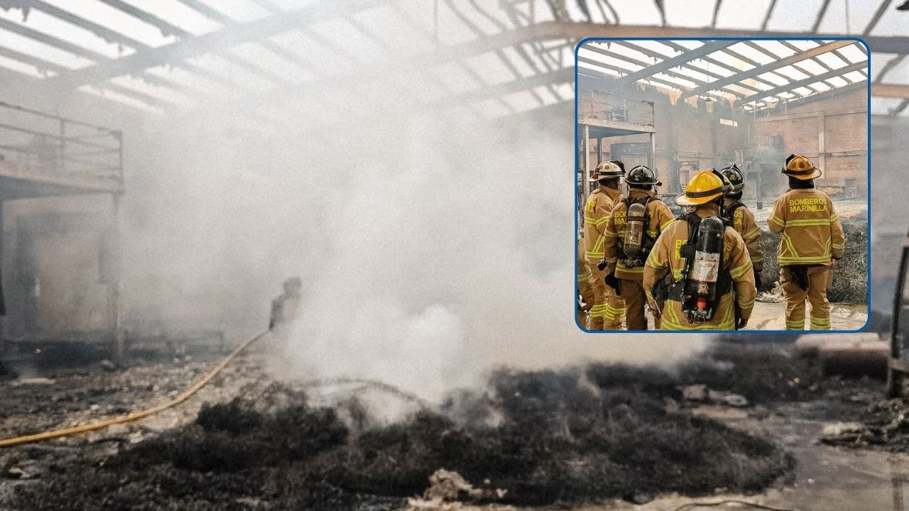 FOTOS: ¡Se quemó medio negocio! Cuatro heridos deja el incendio de una colchonería de Marinilla