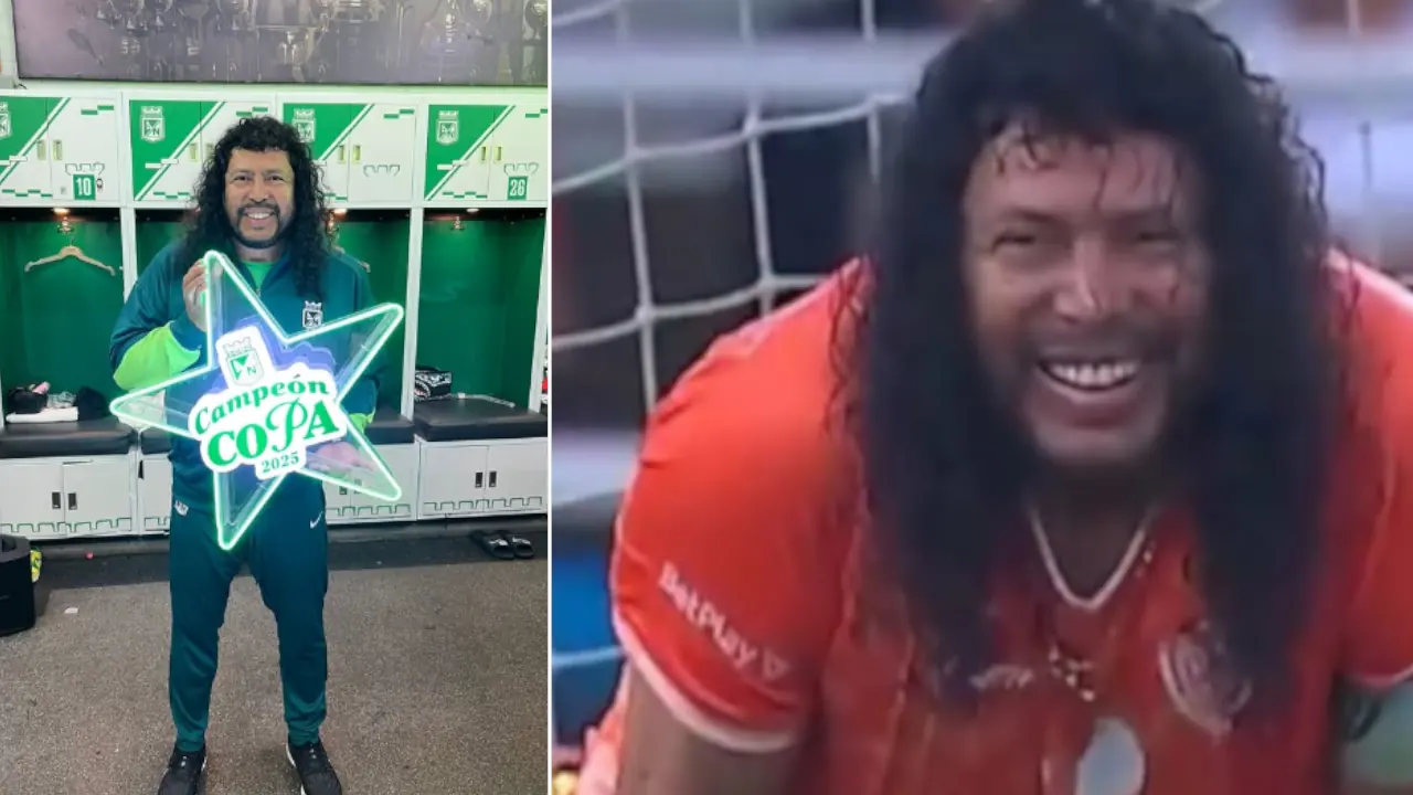 René Higuita volvió a hacer ‘el escorpión’ ante un estadio lleno