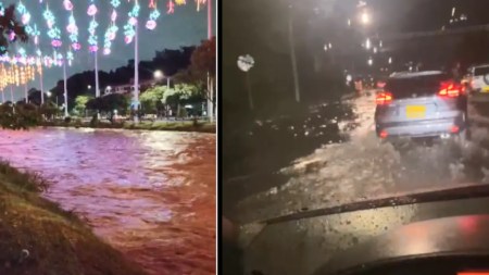 Río Medellín aumentó su nivel tras lluvias en la ciudad