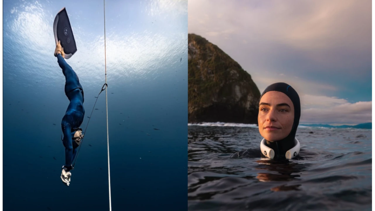 La apneísta volvió a romper la marca continental con un descenso histórico de 107 metros en peso constante con monoaleta