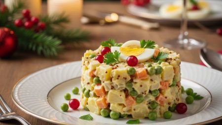 Rica, barata y rapidita: la receta de la ensalada rusa que salva cualquier comida ensalada