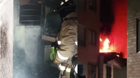 ¡Empezó el desastre! Un globo de mecha quemó hasta el niño Dios en una casa de Envigado