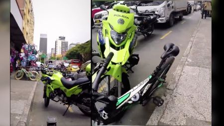 VIDEO: ¡Hágame el bendito favor! hombre le cantó la tabla a la Policía por invadir el carril de las bicis en Medellín video policia