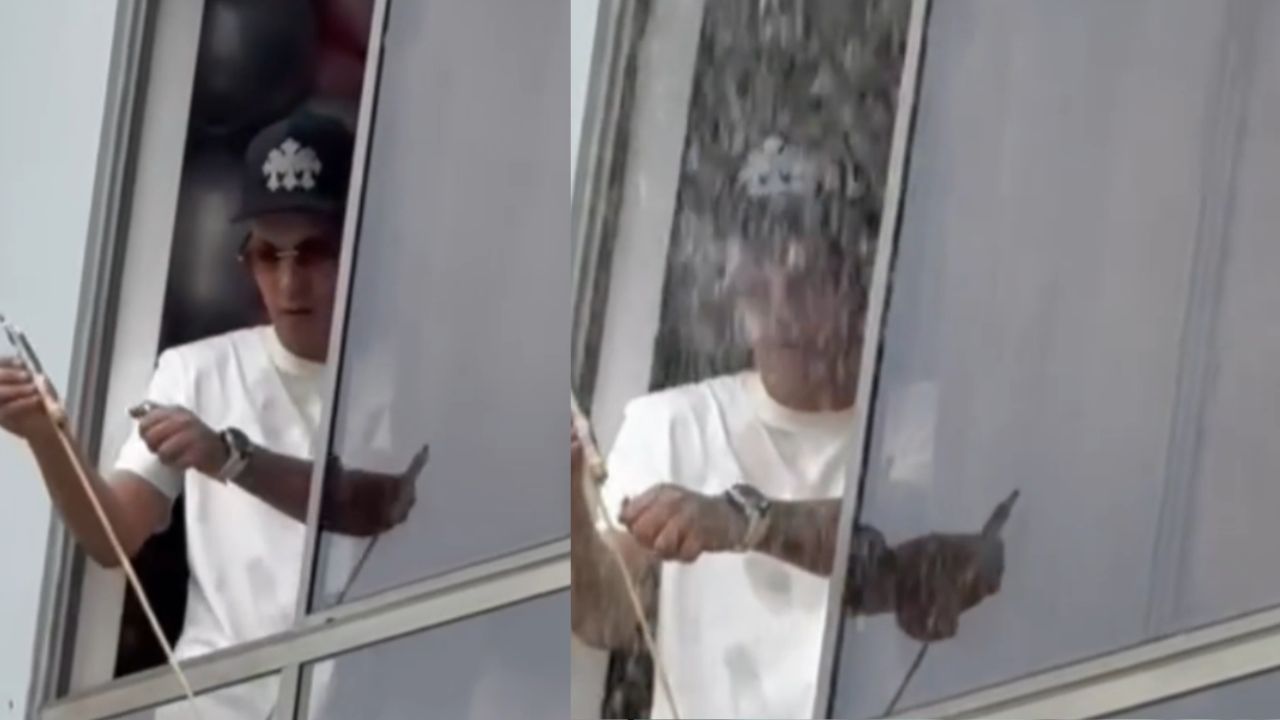 VIDEO: «A lo paisa» un hombre le tira un balde de agua a un vecino que estaba lanzando chorrillos desde un balcón en Bello A lo paisa: un hombre le tira un balde de agua a un vecino que estaba lanzando chorrillos desde un balcón en Bello