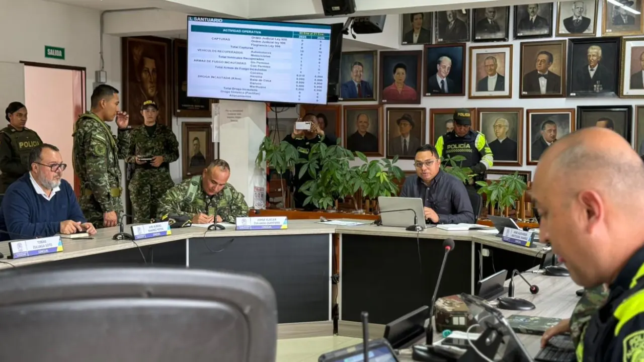 El Santuario reporta fuerte caída en hurtos y lesiones tras operativos de seguridad