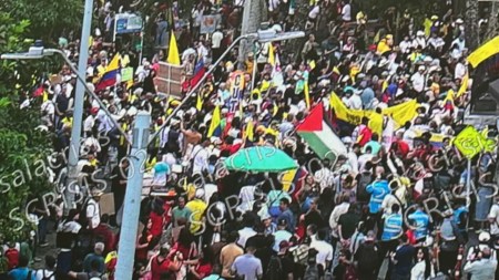 Marcha convocada por el Gobierno genera cierres viales en el centro de Medellín