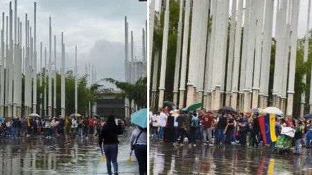 Parque de Las Luces en Medellín se llena de ciudadanos venezolanos celebrando captura de Maduro Parque de Las Luces en Medellín se llena de ciudadanos venezolanos celebrando captura de Maduro
