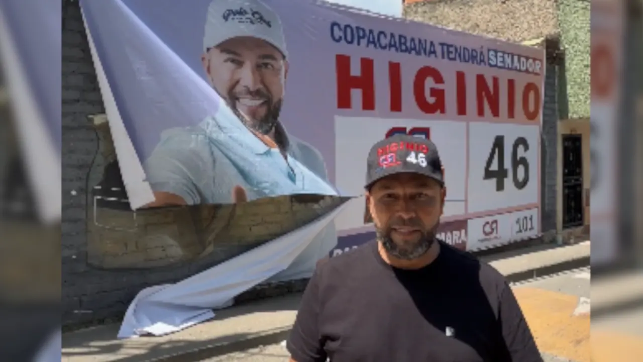 Vandalizan publicidad de candidato Fabian Higinio en Copacabana