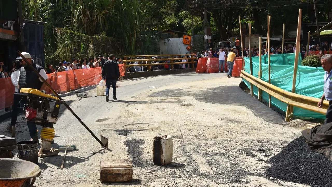 Reabren por completo el puente La Limona entre Itagüí y San Antonio de Prado