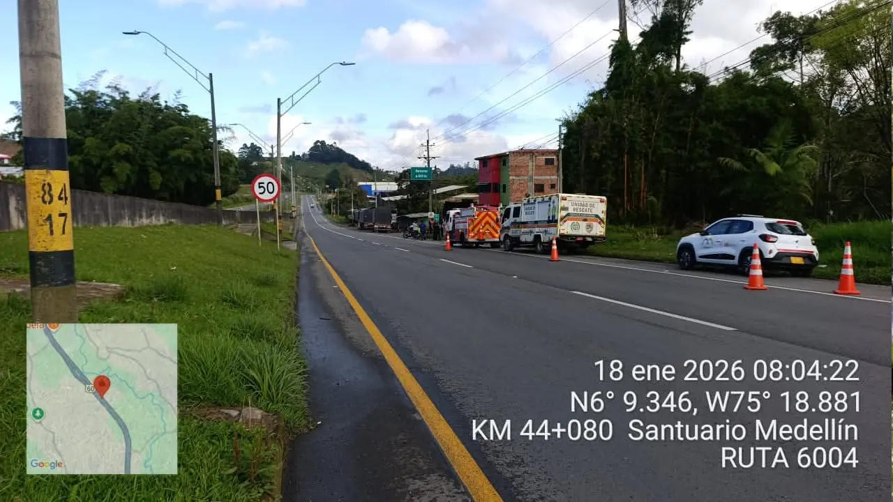 Conductor borracho le quitó la vida a dos adultos mayores que esperaban bus en la autopista Medellín-Bogotá