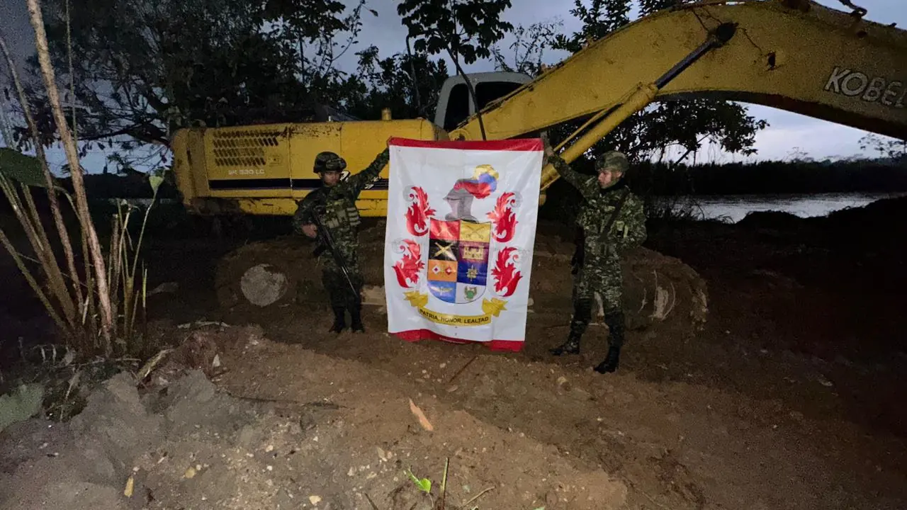 Ejército desmantela estructura de minería ilegal que movía millonarias sumas en El Bagre, Antioquia