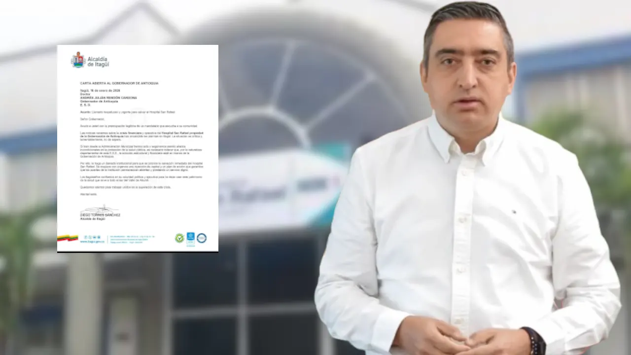 Alcalde de Itagüí pide acción inmediata para sostener el hospital de su municipio
