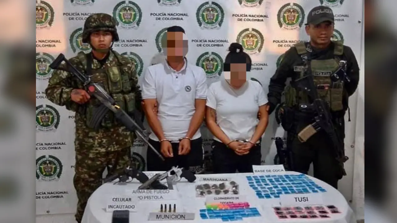 Capturan a dos personas en Abejorral con armas y drogas en operativo conjunto del Ejército y Policía