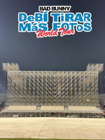 Medellín se prepara para tres noches históricas: avanza el montaje del escenario para Bad Bunny
