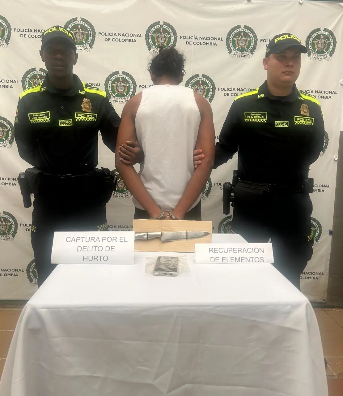Policia de Uraba capturo a hombre que habria amenazado con un cuchillo a una ciudadana
