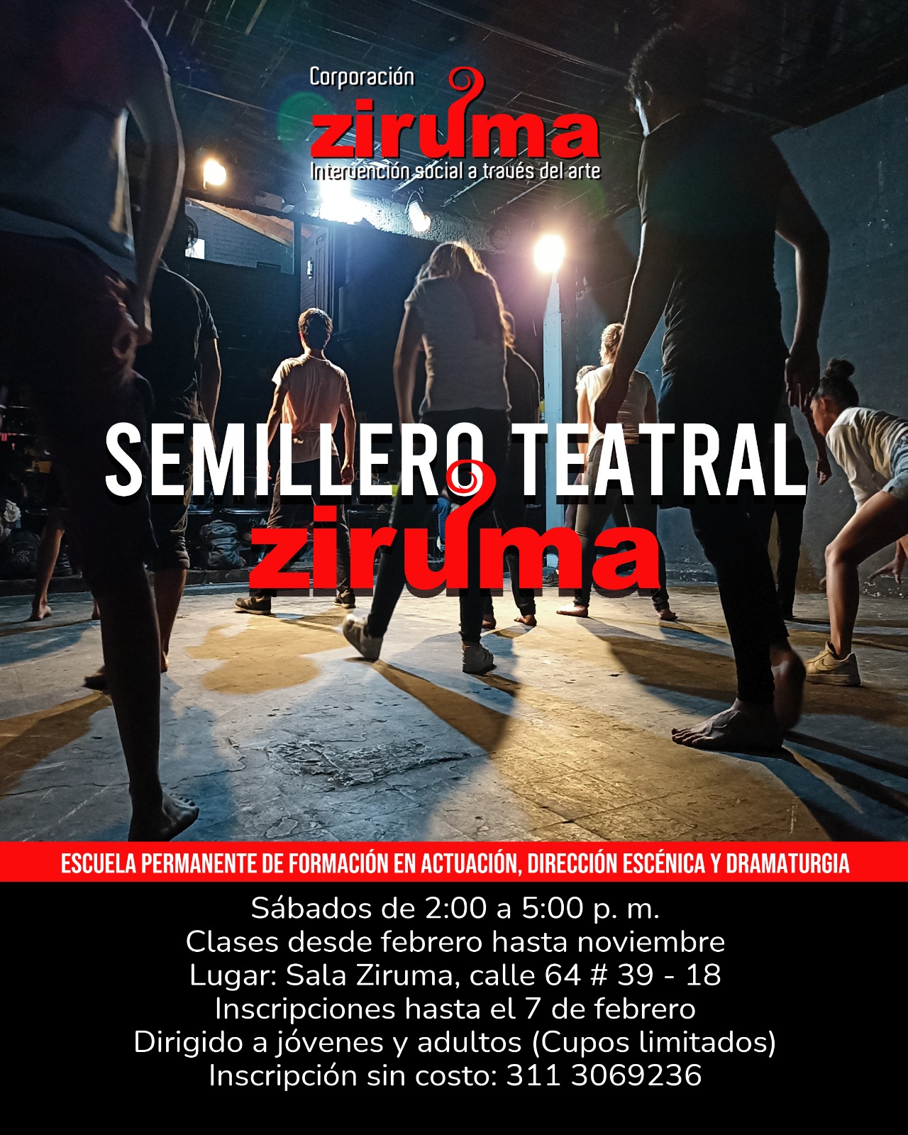 El teatro como herramienta de transformación: Ziruma abre inscripciones para su Semillero Teatral gratuito