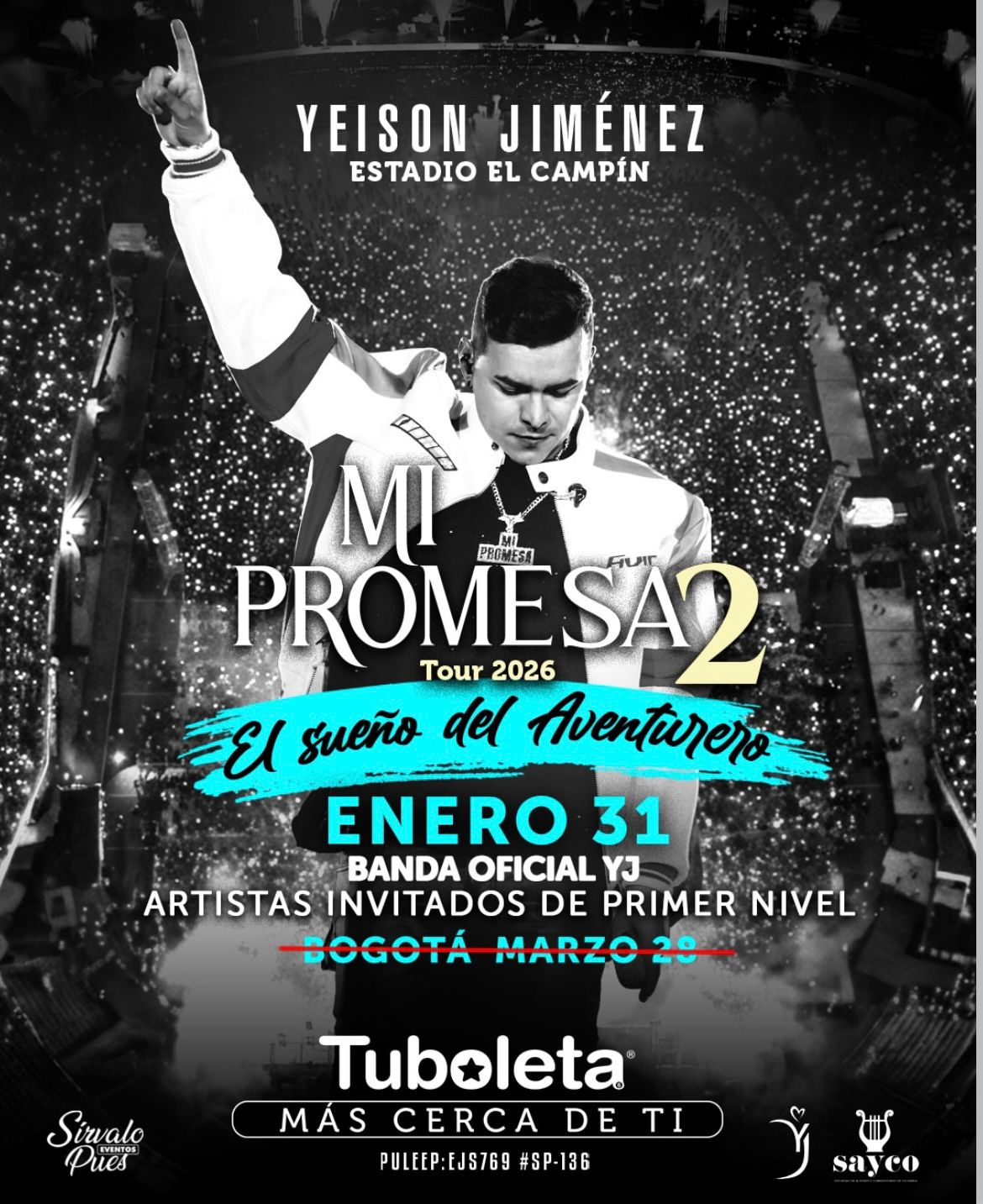Mi Promesa Tour 2.0 sí se realizará en El Campín como homenaje a Yeison Jiménez 2 Mi Promesa Tour 2.0 sí se realizará en El Campín como homenaje a Yeison Jiménez