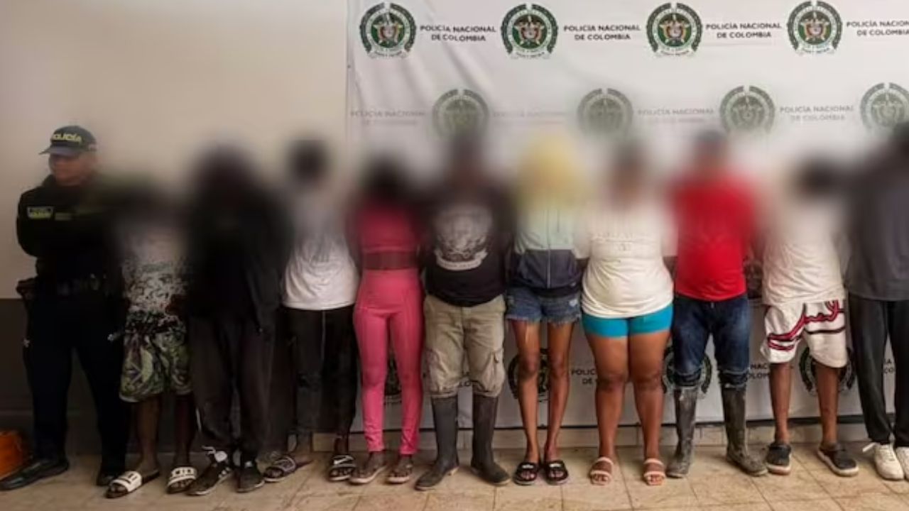 13 personas terminaron en manos de La Policía en medio del desalojo de un predio invadido en Necoclí capturado en necocli