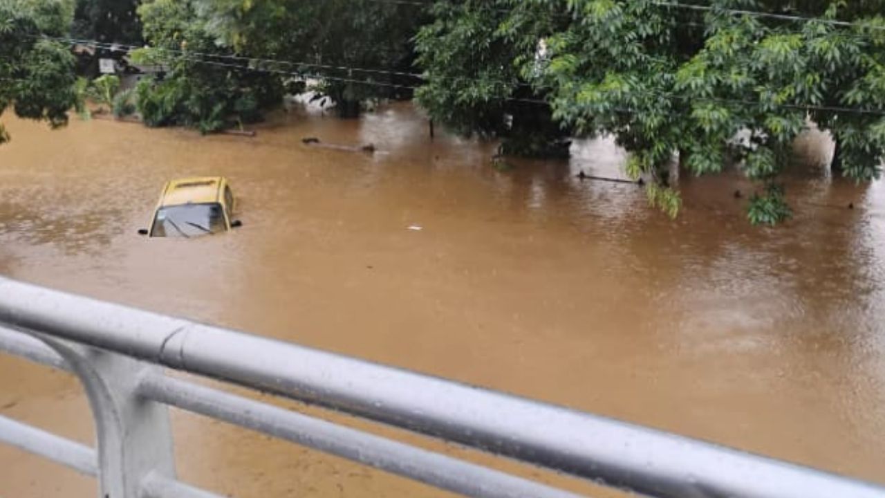 carro tapado en el poblado