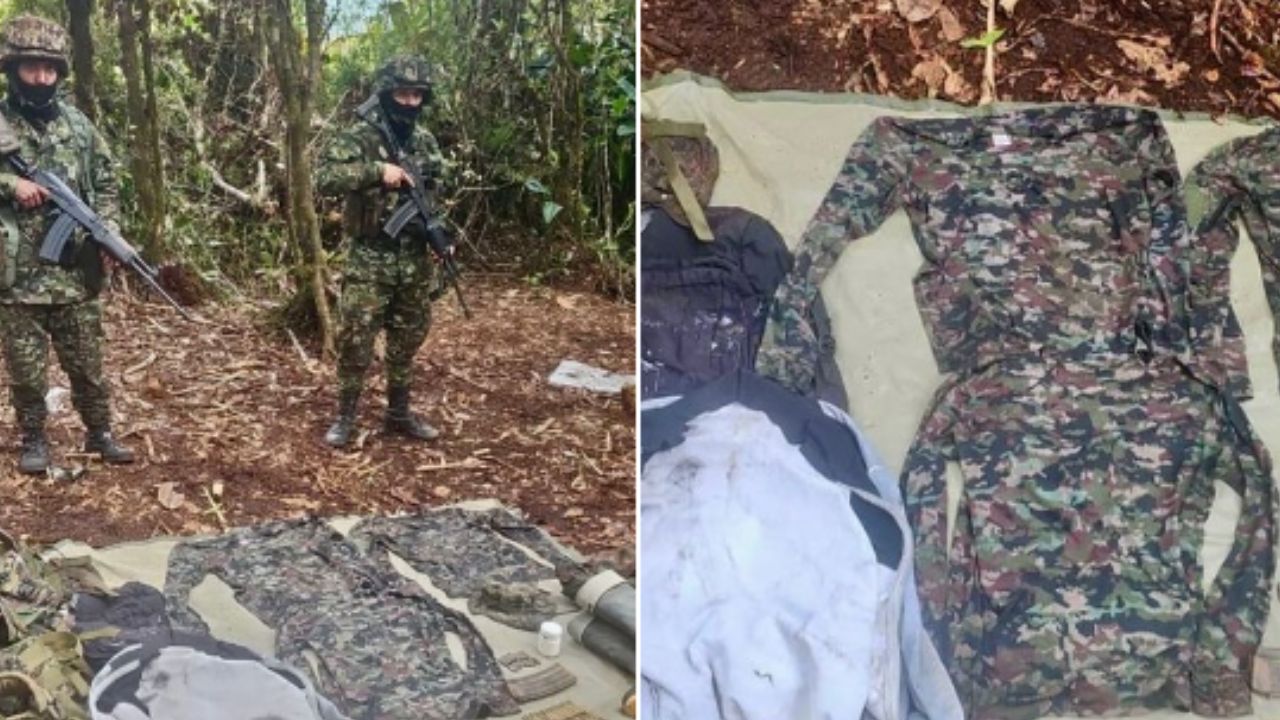 Ejército desmantela campamento del Clan del Golfo en Ituango, con armamentos y municiones intendencia en ituango