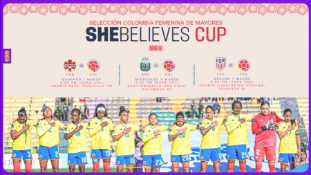 La Federación Colombiana de Fútbol (FCF) anunció la participación de la Selección Colombia Femenina de Mayores en la undécima edición de la SheBelieves Cup