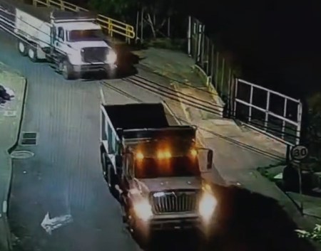 Cámaras de seguridad pillaron el rastro de dos volquetas robadas y lograron recuperarlas