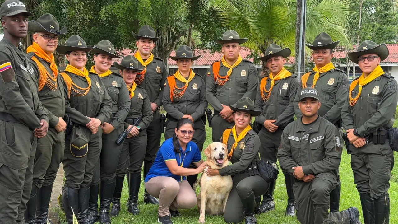 Ocho años rastreando droga en Urabá y ahora se despide la perrita que acompañó decenas de operativos de la Policía