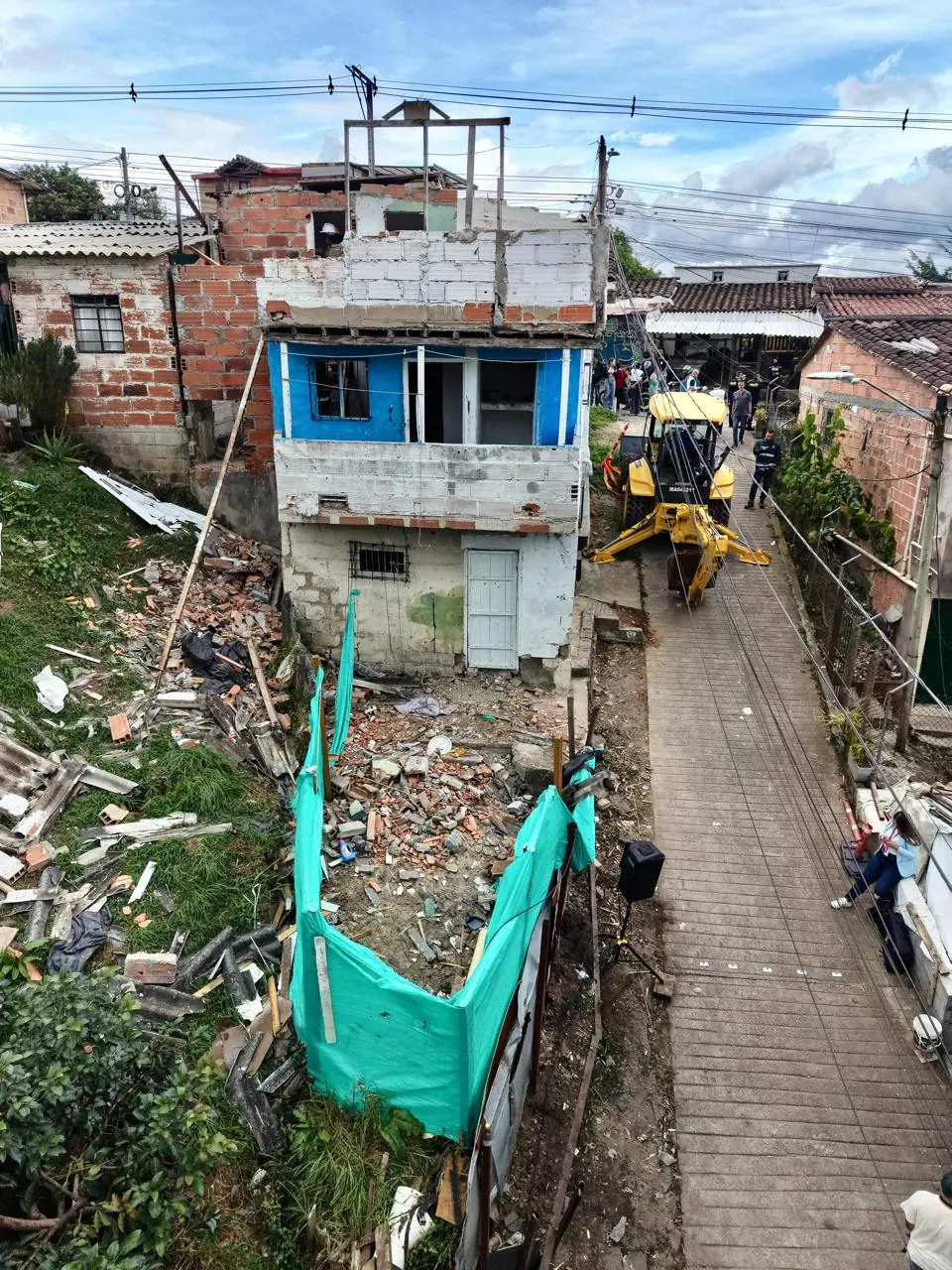 Tres casas señaladas por actividades ilegales fueron demolidas en Rionegro