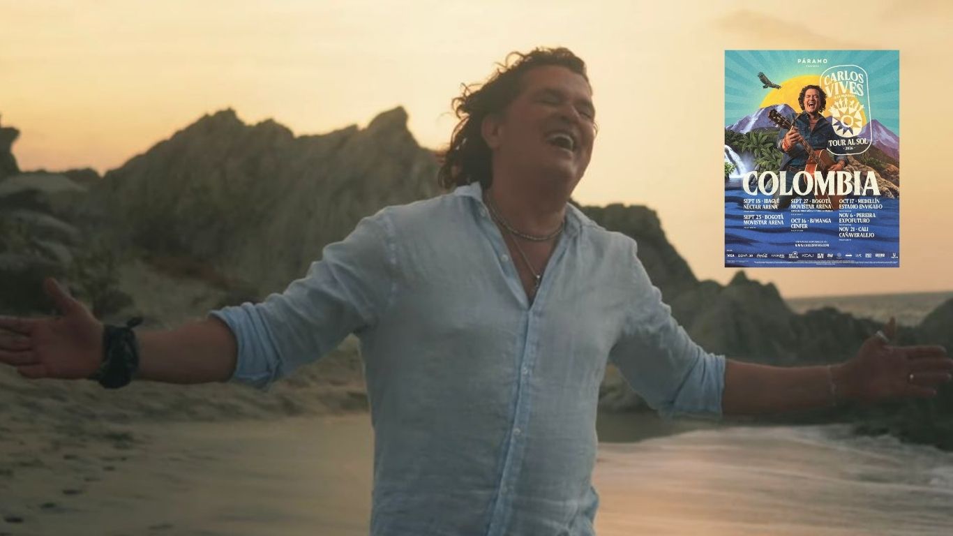 Carlos Vives regresa a Colombia con su gira “Tour al sol” y confirma concierto en Medellín