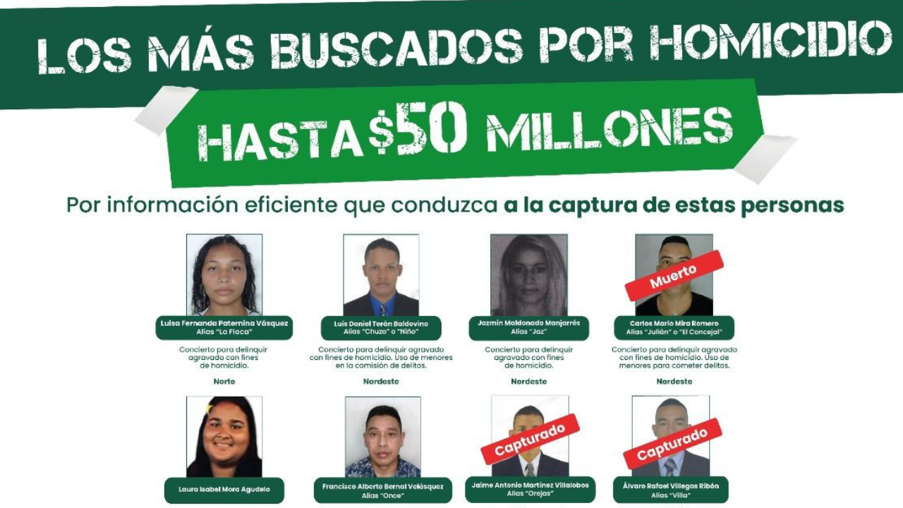 Capturan a uno de los más buscados por homicidios en Antioquia