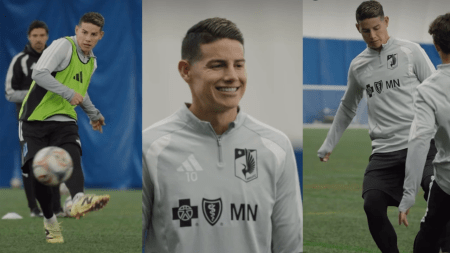 Al fin, James Rodríguez tuvo su primer día de entrenamiento en la MLS