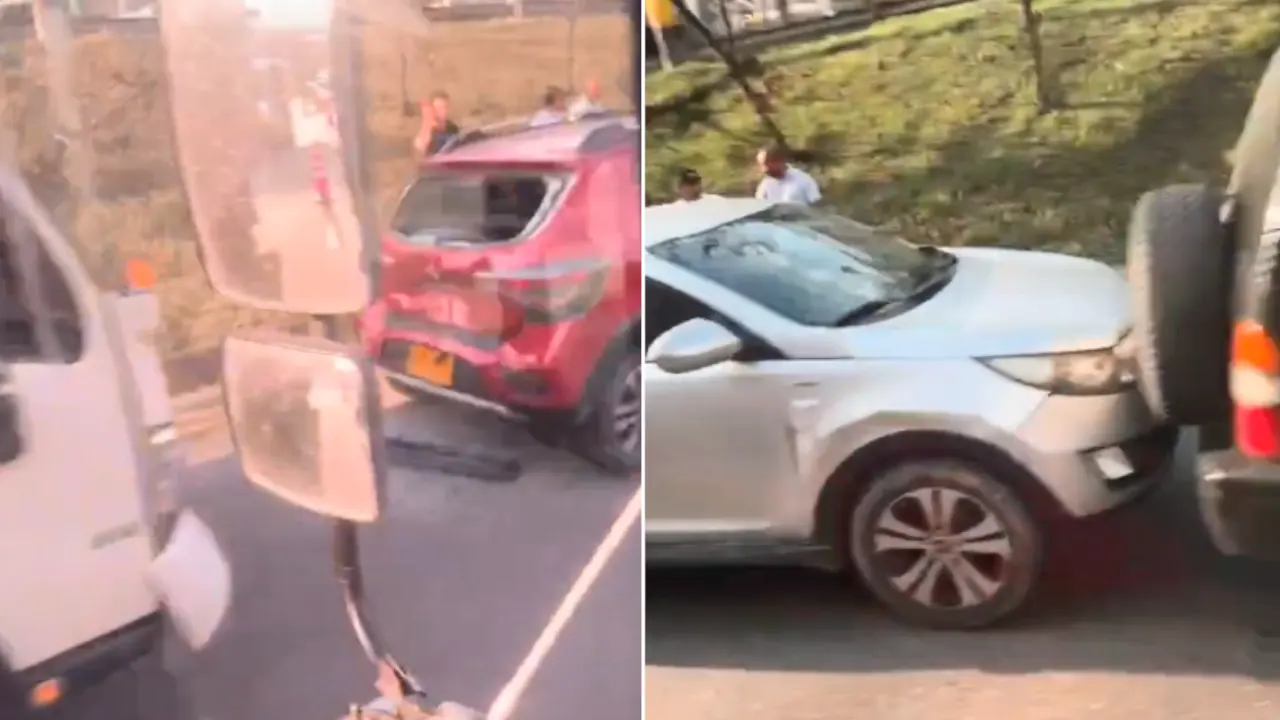 Autoridades atienden accidente múltiple en la autopista Norte a la altura de Haceb