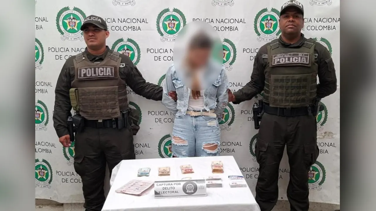 Cinco capturados en Antioquia durante elecciones con dinero y propaganda política