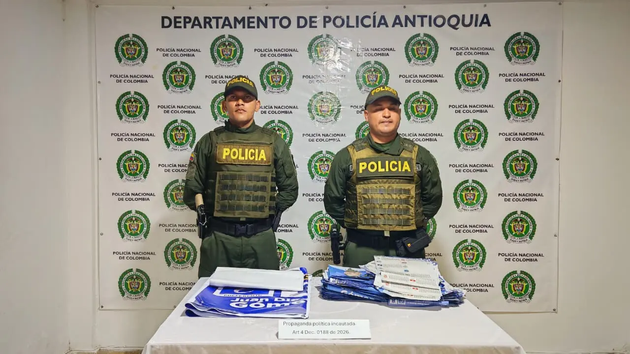Cinco capturados en Antioquia durante elecciones con dinero y propaganda política