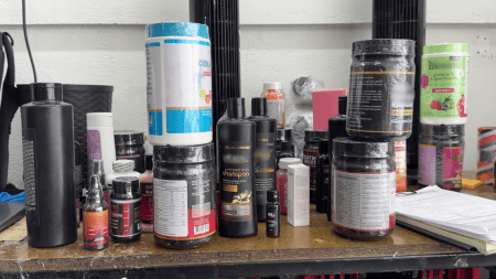 Cosméticos incautados en La Estrella