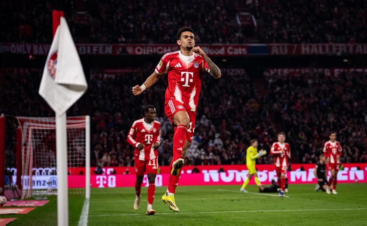 Luis Díaz en la tabla del top 5 de los máximos goleadores de la actual Bundesliga