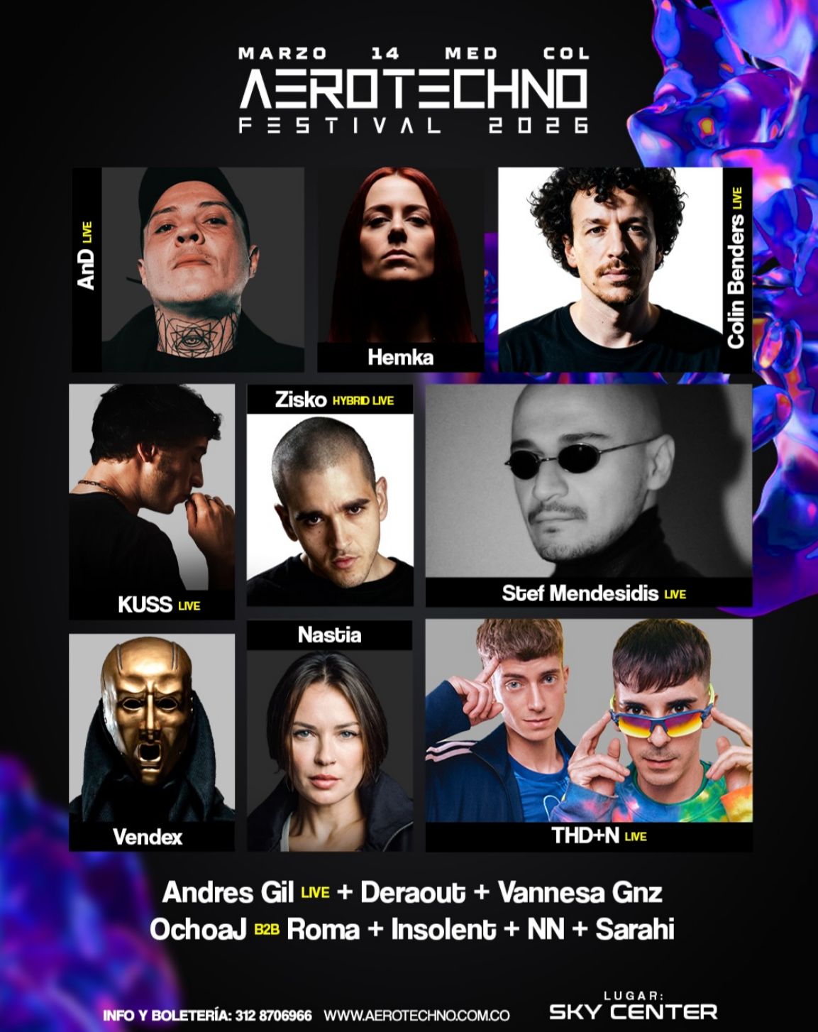 Aerotechno Festival 2026: música electrónica, tecnología y talento internacional llegan a Medellín