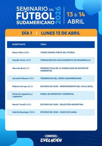 ¿Le apasiona el fútbol? CONMEBOL abre seminario gratuito con certificación para todo Sudamérica